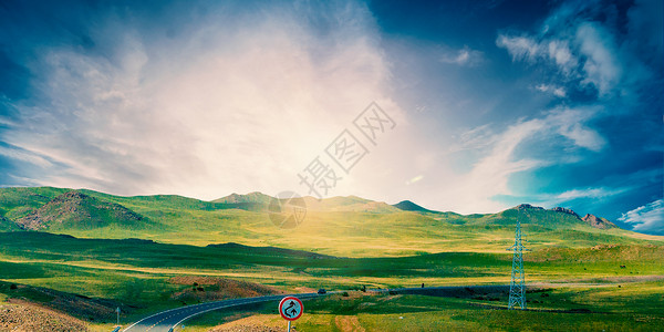 乡村公路背景图片