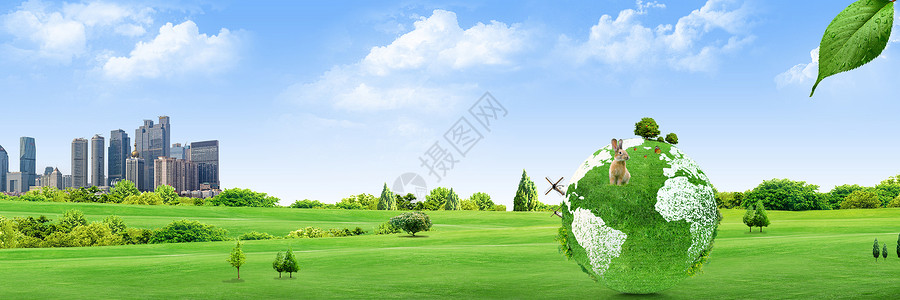 能源站绿色环保背景设计图片