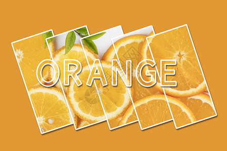 橙子切片创意水果设计图片
