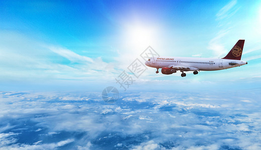 云端上的飞机图片