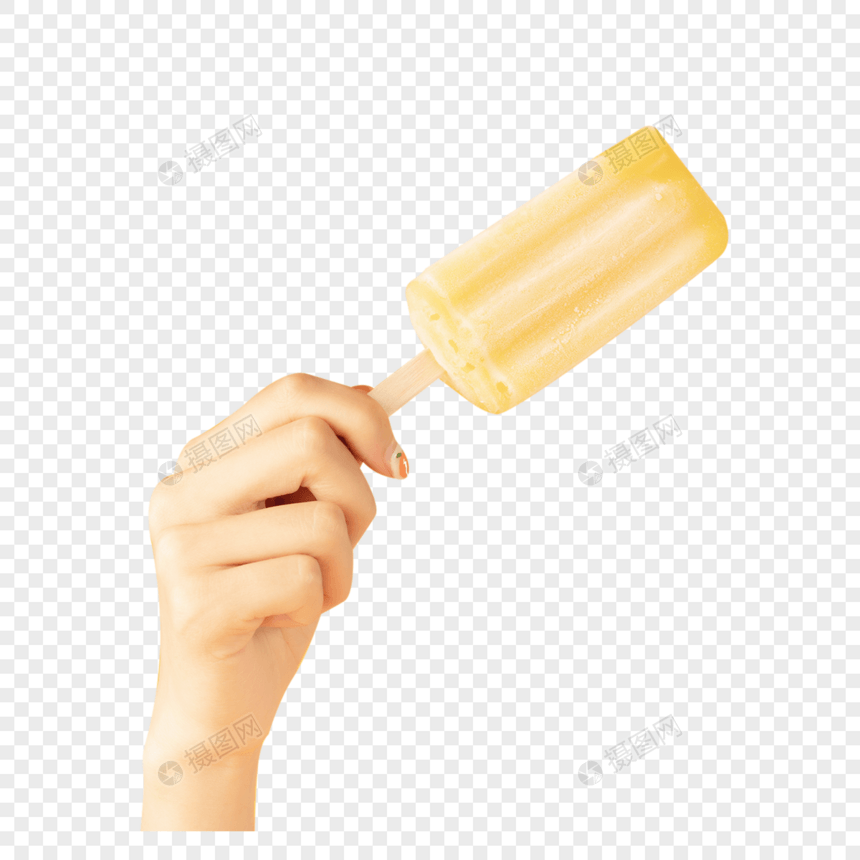 夏日美女吃冰棒图片