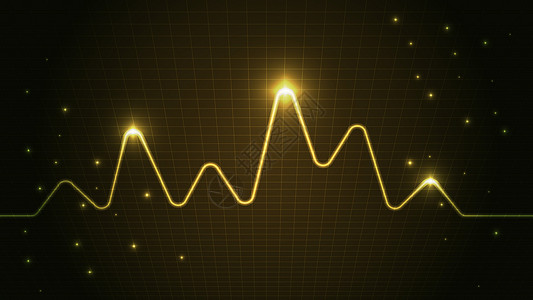 金色曲线光效金融数据设计图片