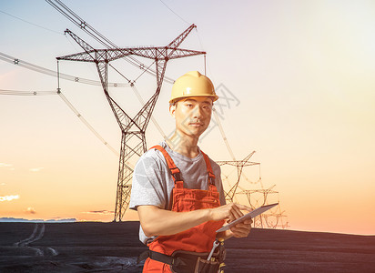 电力建设劳动节设计图片