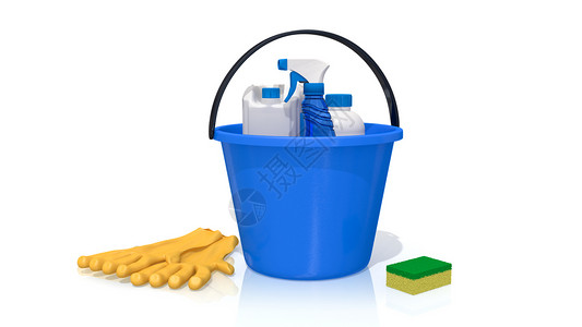 清洁用品和工具C4D消毒用品设计图片