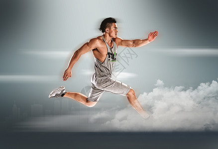 带篮球跑男人急速奔跑设计图片