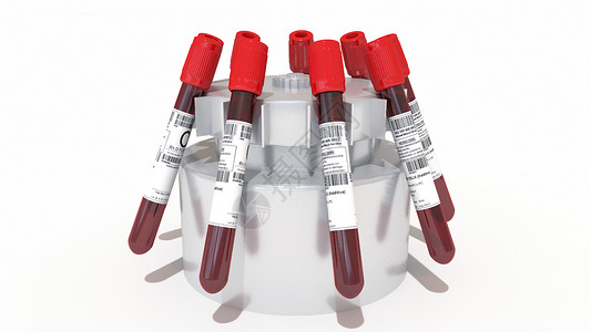 标志桶3D验血采血设计图片