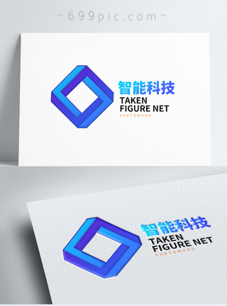 科技几何图形简约几何图形logo设计模板