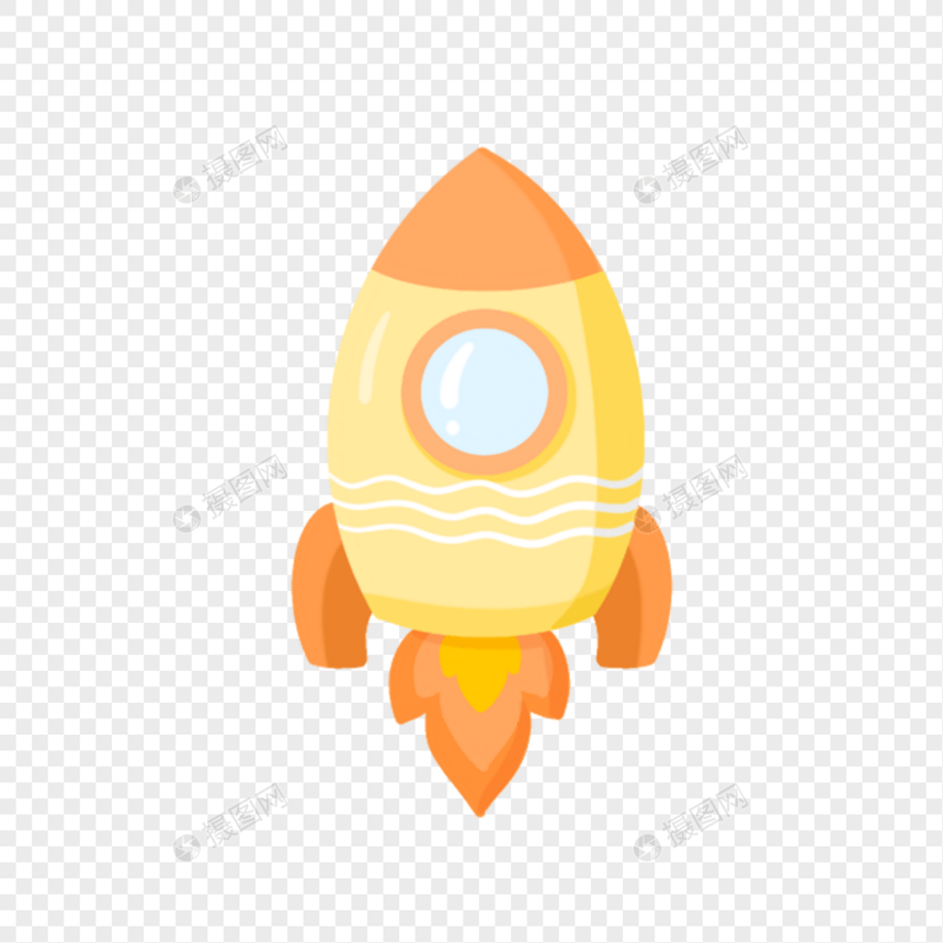 黄色小火箭图片
