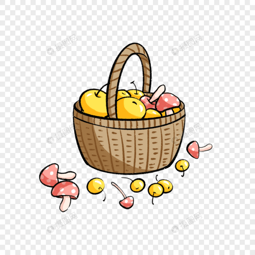 篮子中的水果图片