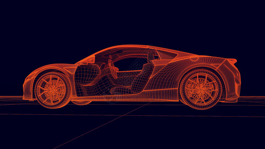 3D汽车科技背景图片