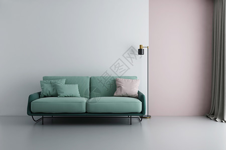 手绘小清新沙发C4D简约室内设计设计图片