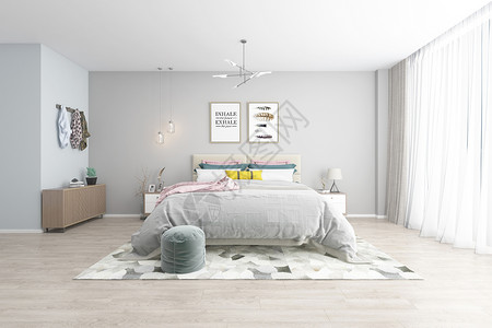 家具小清新北欧卧室设计设计图片