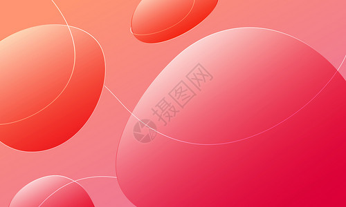 粉色线条气球几何渐变背景设计图片