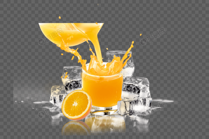 冰凉橙汁图片