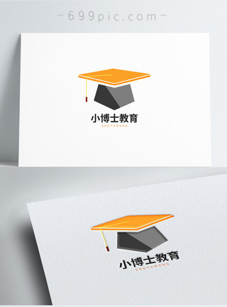小记者logo设计小博士教育logo设计模板