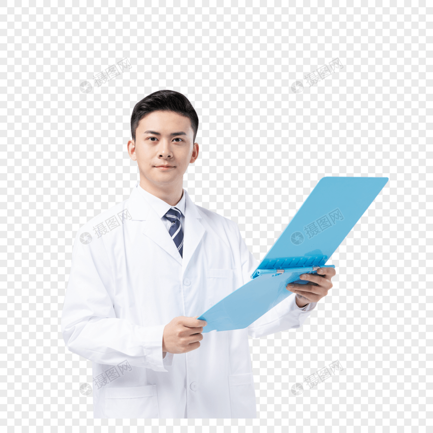 手拿文件夹的医护人员图片