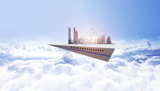 自由汉萨同盟城市创意纸飞机设计图片