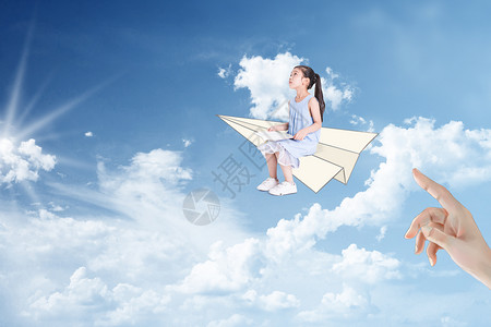梦想的纸飞机背景图片
