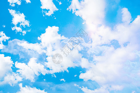 肥胖素材动漫蓝天白云背景设计图片
