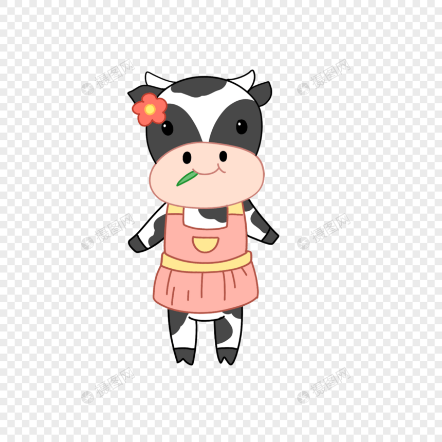 卡通奶牛图片