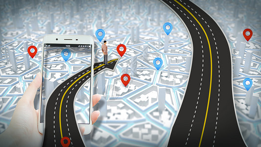 GPS导航定位导航设计图片