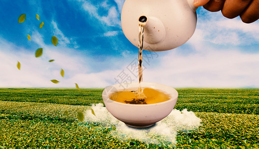 牛奶蜂蜜茶文化设计图片