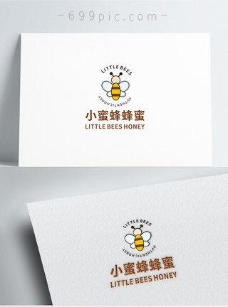 勤劳的小蜜蜂小蜜蜂蜂蜜标志设计蜜蜂LOGO蜂蜜模板