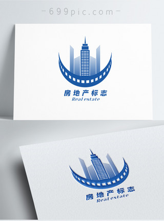 上海标志建筑房地产LOGO设计模板