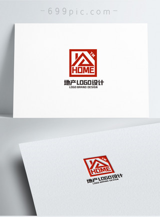 简约厨具房地产LOGO设计模板