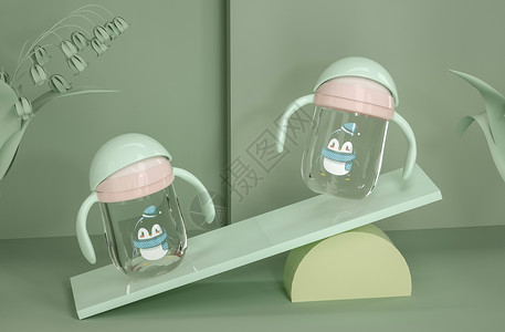 奶瓶吸管母婴奶瓶背景设计图片
