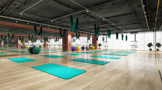 瑜伽吊床舞蹈室设计图片