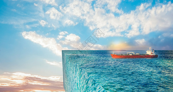 海面船空间海设计图片