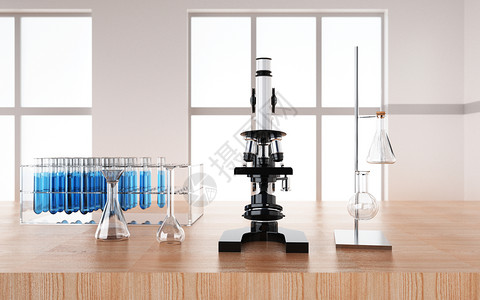 显微镜实验室场景背景图片
