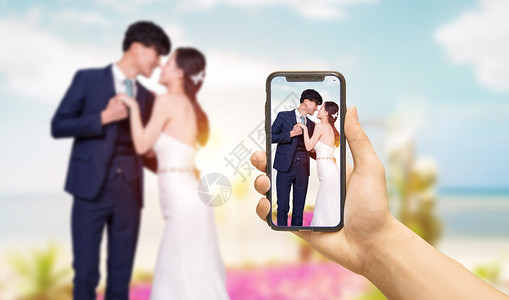 婚礼派对手机拍摄设计图片