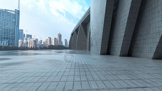 水泥城市创意大气建筑场景设计图片
