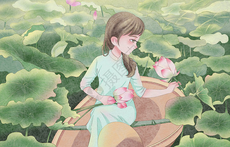 女帝林采缇盛夏采莲忙插画