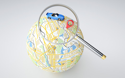 立体世界地图全球定位导航设计图片