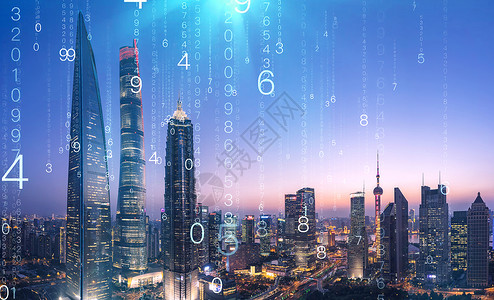 城市科技商业数据塔高清图片