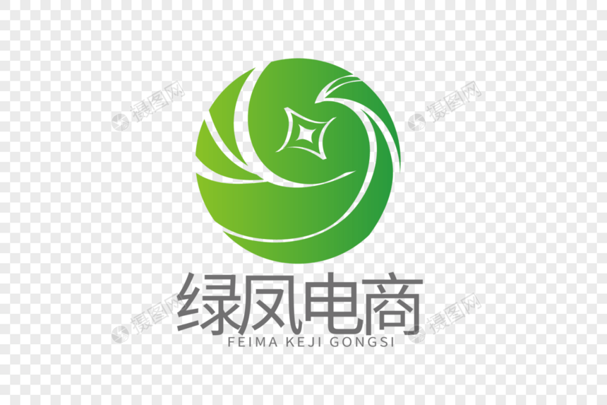 高端创意绿凤微商LOGO图片