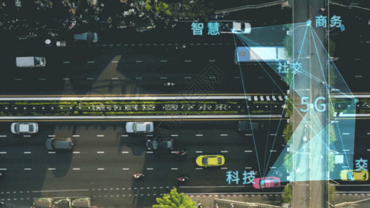 数字油画科技互联网城市GIF高清图片