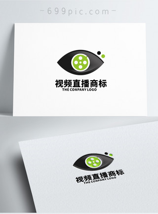 鹦鹉标志设计眼睛播放器LOGO设计模板