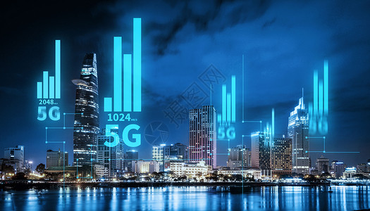5G覆盖全城5g科技城市设计图片