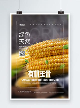 玉米大促农副产品有机玉米海报模板