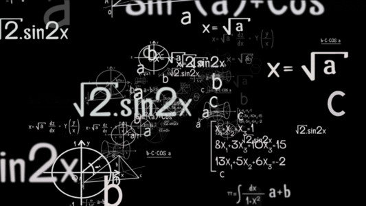 数学公式思考4k数学公式符号毕业季白色元素GIF高清图片