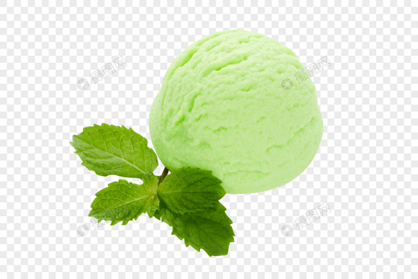 哈密瓜口味冰淇淋球图片