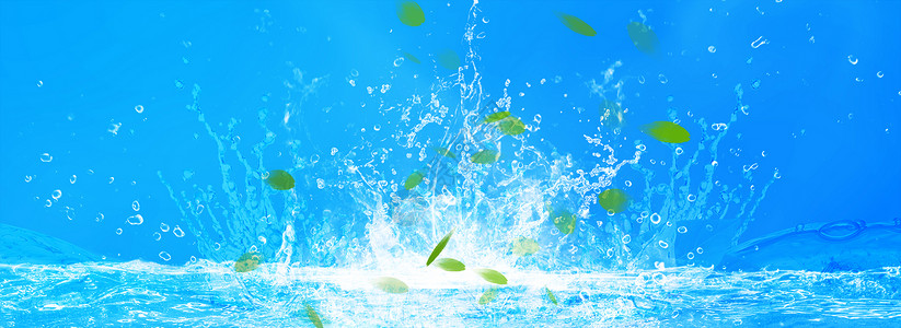 夏日游泳人水花背景设计图片