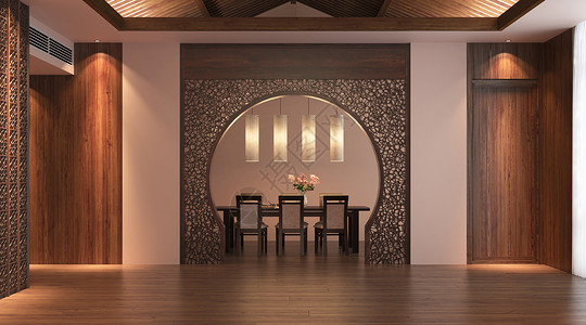 古典中式家具中式玄关场景设计图片