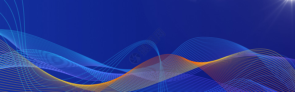 互联网科技海报蓝色科技线条设计图片