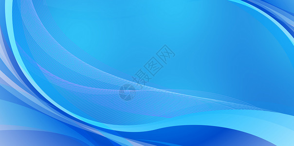 蓝色简约曲线科技线条设计图片