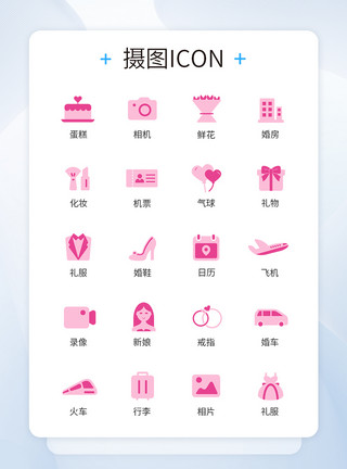 少女图标粉嫩少女婚礼蜜月图标icon模板